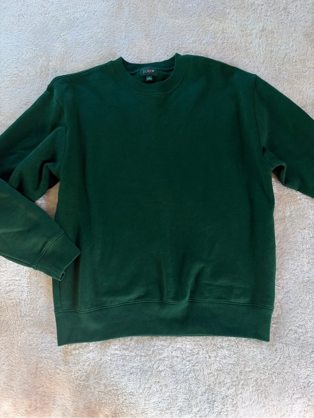 NWOT J Crew '83 Fleece Crewneck Sweatshirt in Serene Spruce sz M